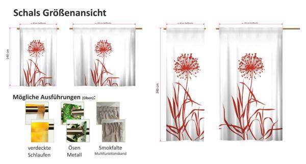 Schal Vorhang Pfeffer - tolles Motiv Allium